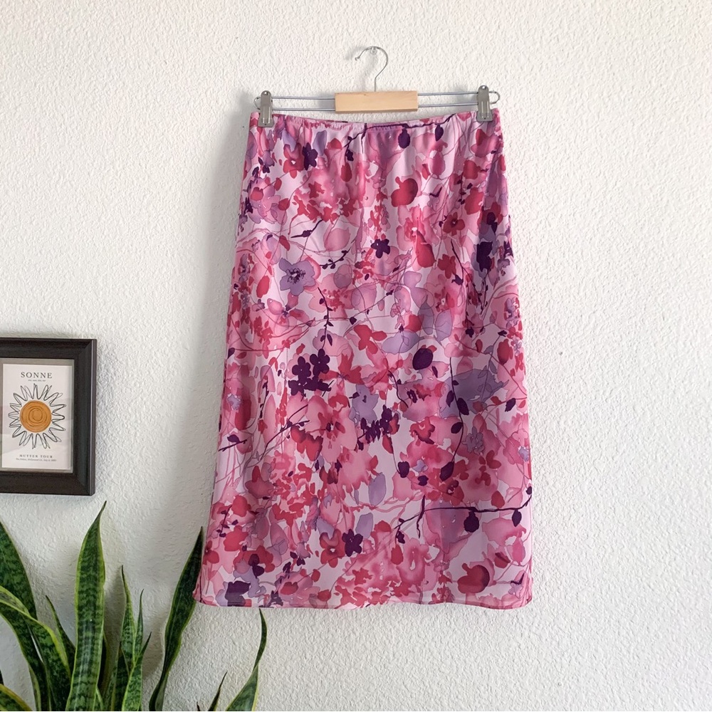 90s Style & Co Floral  Midi Skirt
